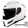SMK FULL-FACE AGNAR SOLID GL100 WHITE/BLACK SIDE VIEW