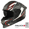 SMK FULL-FACE TITAN FIBREGLASS PANTHER MA213 BLACK/ORANGE/WHITE SIDE VIEW