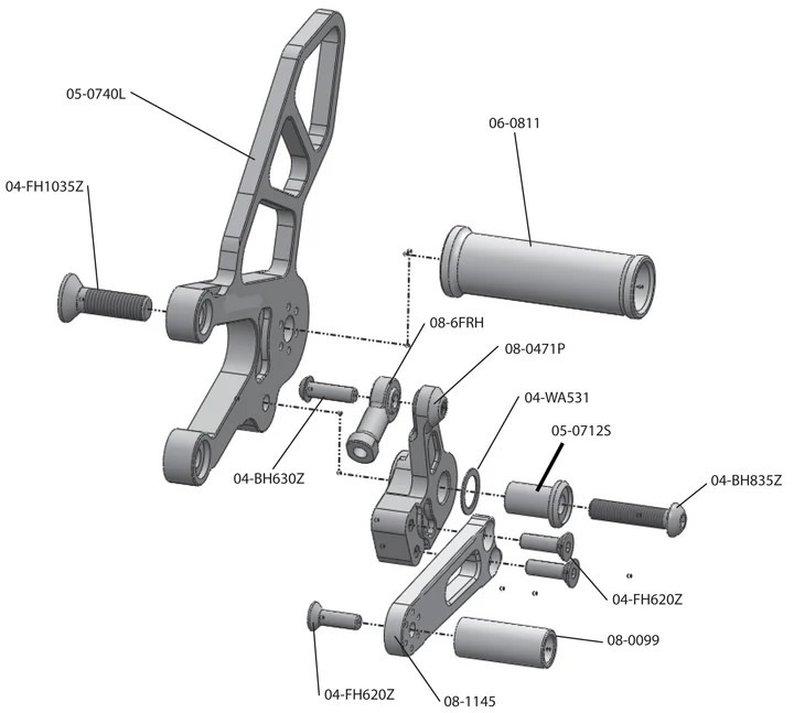 (2017-20) Aprilia RSV4/Tuono GP Shift Complete Rearset
