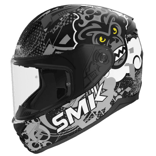 SMK FULL-FACE BIONIC YOUTH CHIMPZ MA 261 GREY/BLACK SIDE VIEW