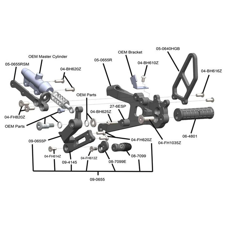 (2021-2024) Ducati Panigale V4 Rearset Kit