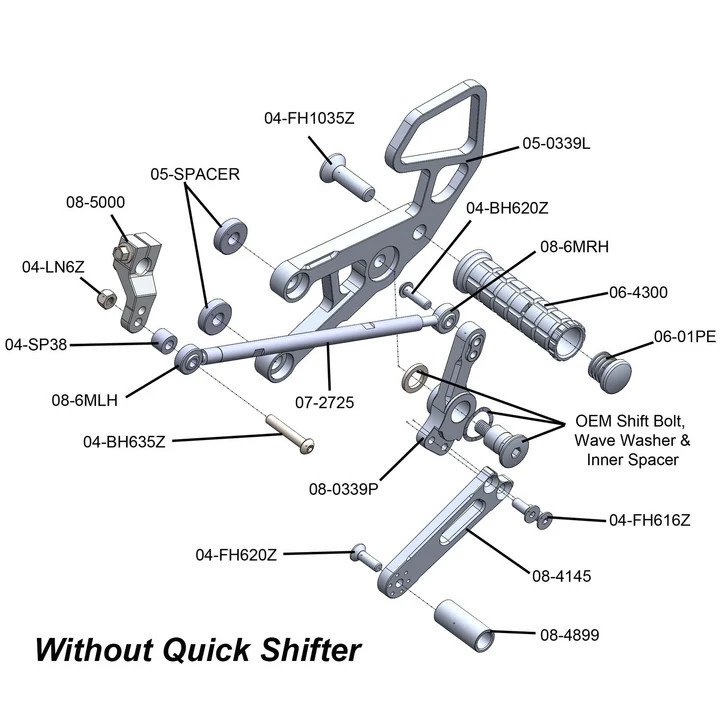 (2017-2025) Honda CBR1000RR Complete Rearset