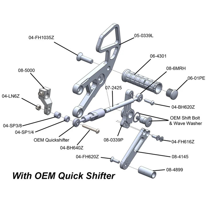 (2017-2025) Honda CBR1000RR Complete Rearset