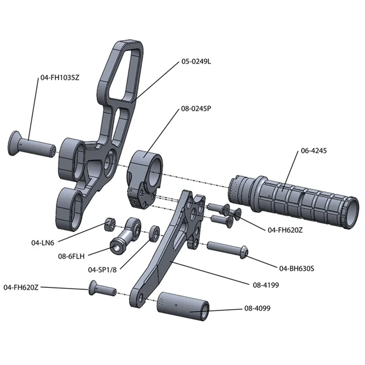 (2007-08) Suzuki GSX-R1000 Complete Rearset