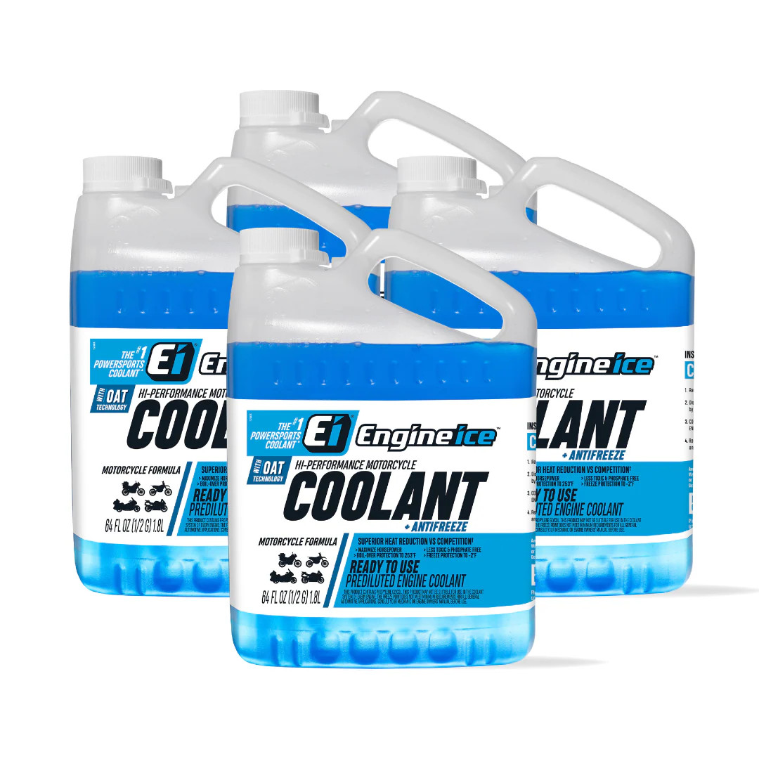 Hi-Performance Motorcycle Coolant + Antifreeze (4-pack)