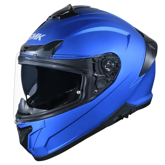 SMK FULL-FACE TYPHOON SOLID FALME BLUE MA 500 BLUE/BLACK SIDE VIEW