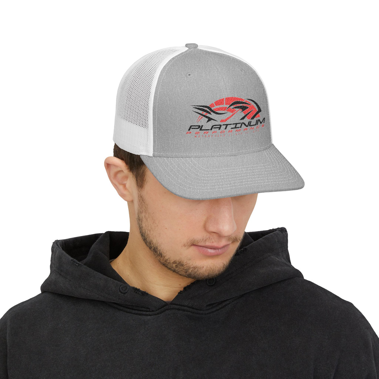 Platinum Embroidered trucker hat