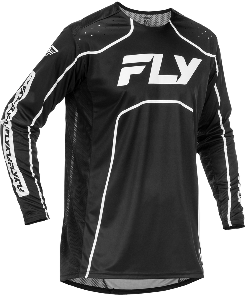 FLY RACING RAYCE BICYCLE JERSEY BLACK/WHITE YXL