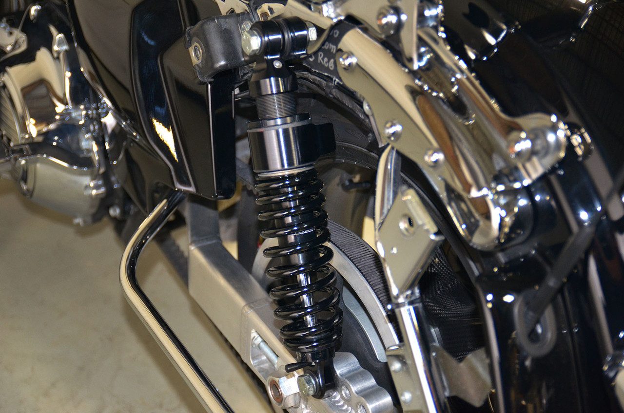 12.85in Bitubo WME22V3 Rear Shock Set Black w/ Remote Adjustable Preload H-D Touring (14-20)