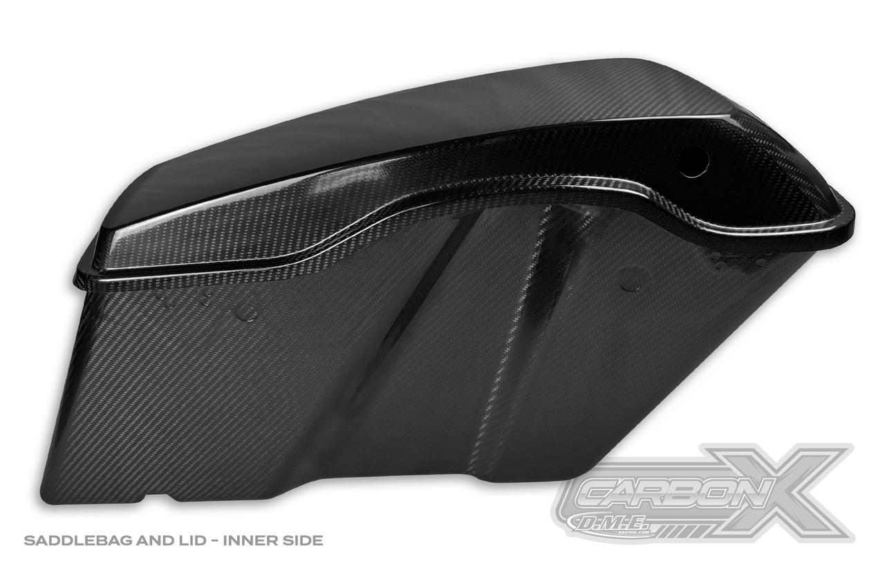 Harley Saddle Bags with Lids | Carbon Fiber