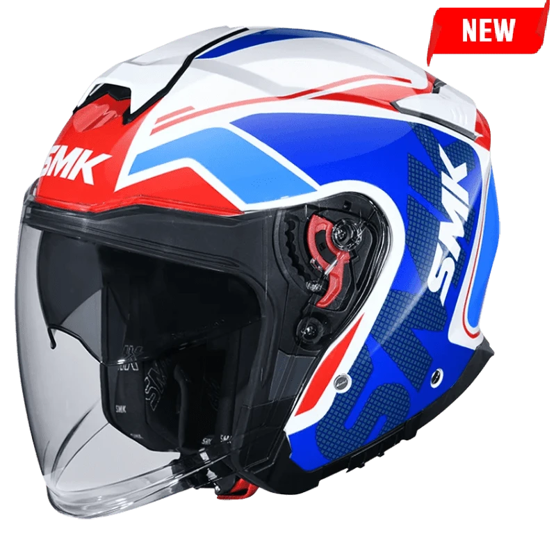 SMK OPEN-FACE GTJ TOURER GL135 RED/WHITE/BLUE SIDE VIEW