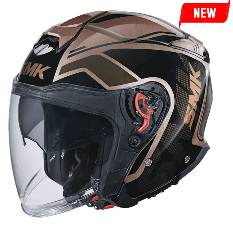 SMK OPEN-FACE GTJ TOURER GL727 TAN/BLACK SIDE VIEW