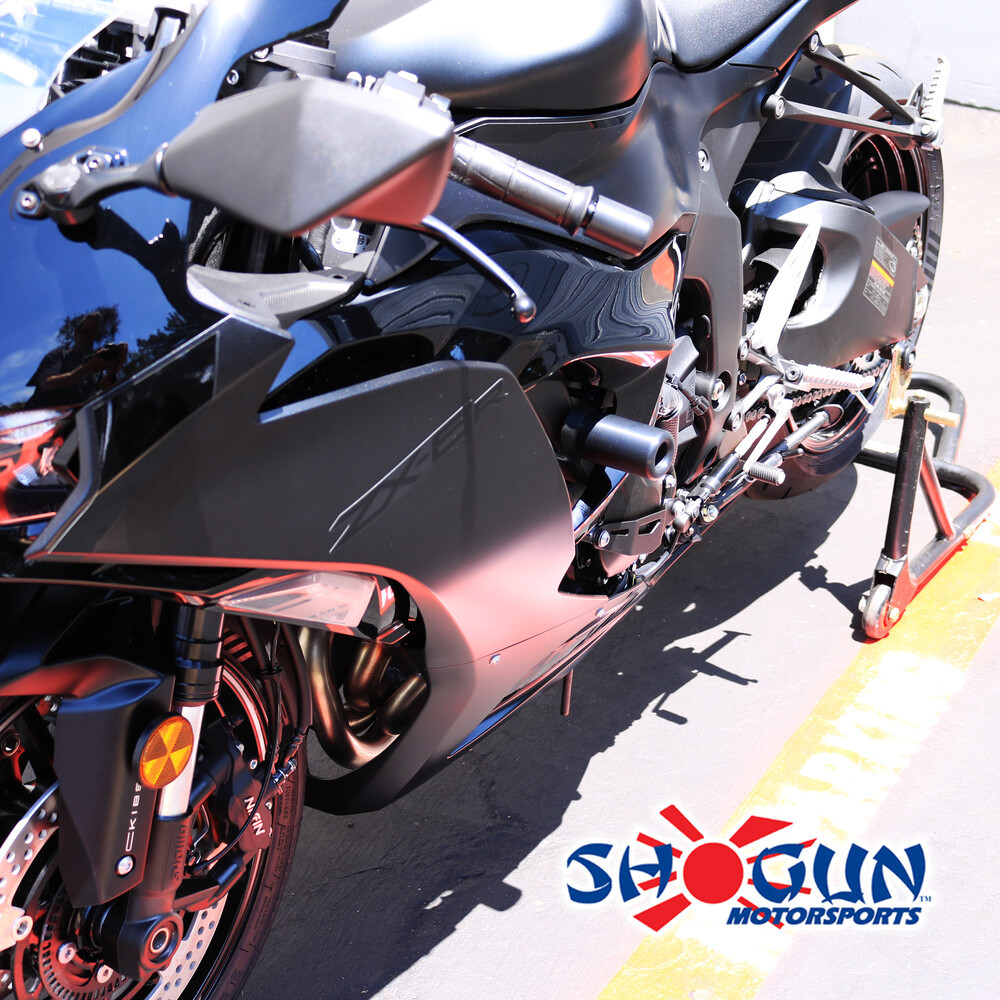 SHOGUN FRAME SLIDERS NO CUT BLACK KAW 71-1773