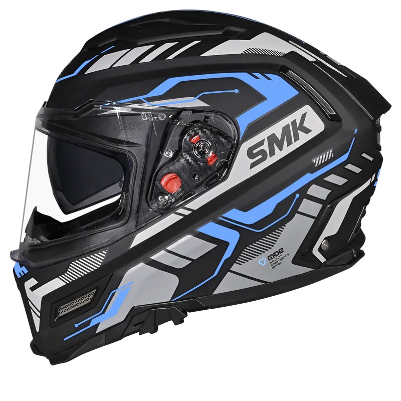 SMK FULL-FACE AGNAR TEKTRON MA265 BLACK/BLUE SIDE VIEW