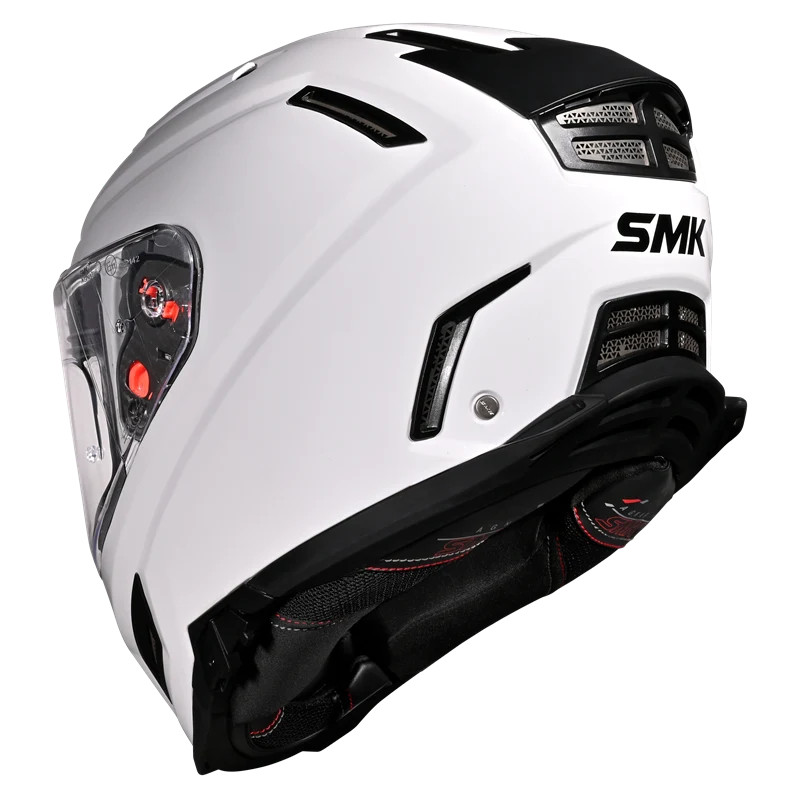 SMK FULL-FACE AGNAR SOLID GL100 WHITE/BLACK BACK-SIDE VEW