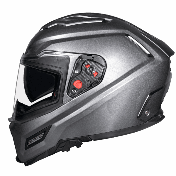 SMK FULL-FACE AGNAR SOLID GLDA600 CHROME/GREY SIDE VIEW