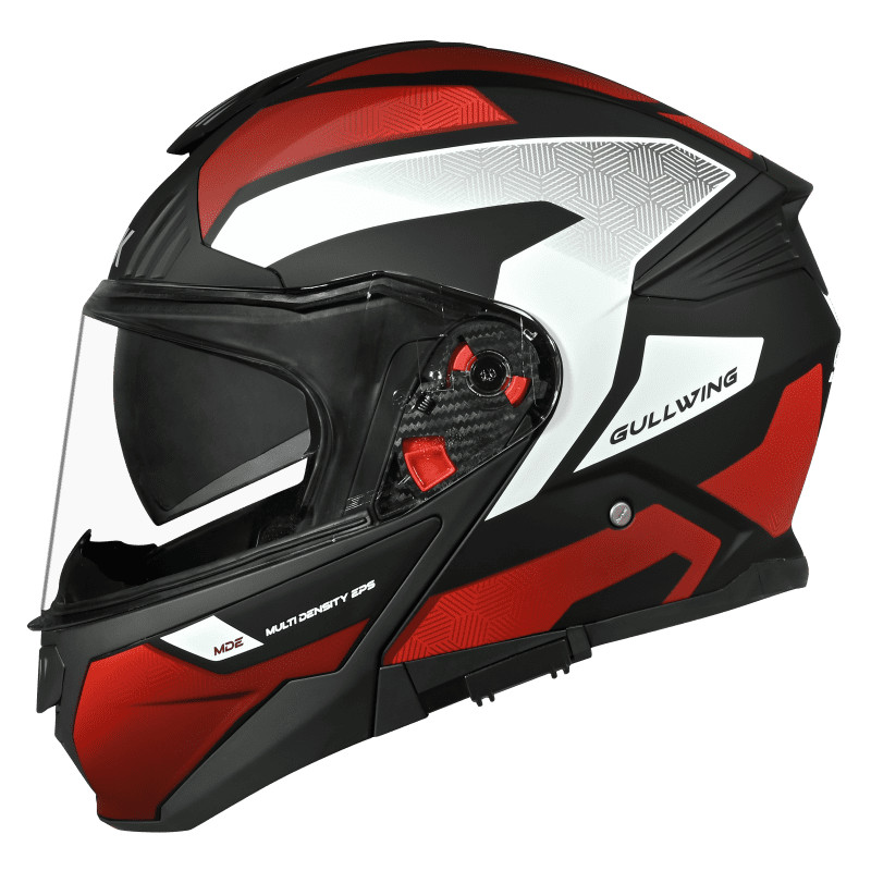 SMK FULL-FACE GULLWING SONIC MA231 RED/BLACK/WHTE SIDE VIEW