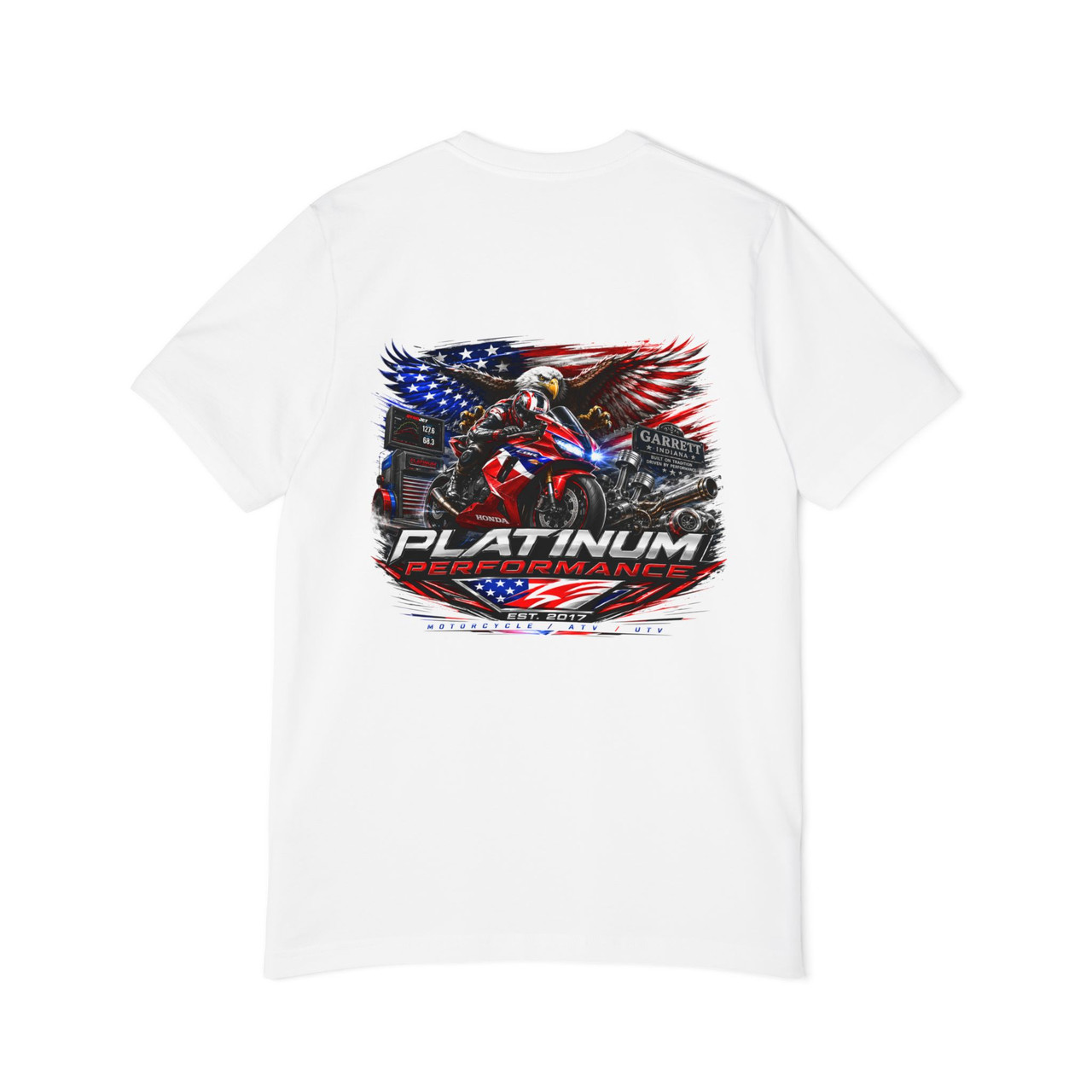 Patriotic Platinum Performance Motorcycle T-Shirt
