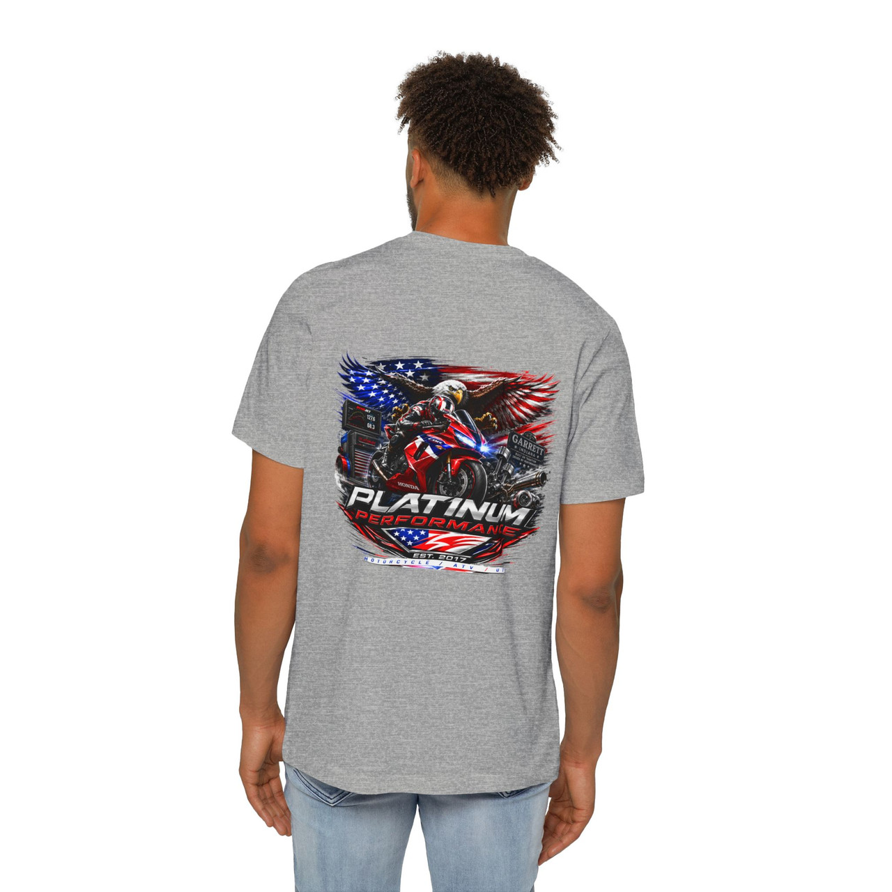 Patriotic Platinum Performance Motorcycle T-Shirt