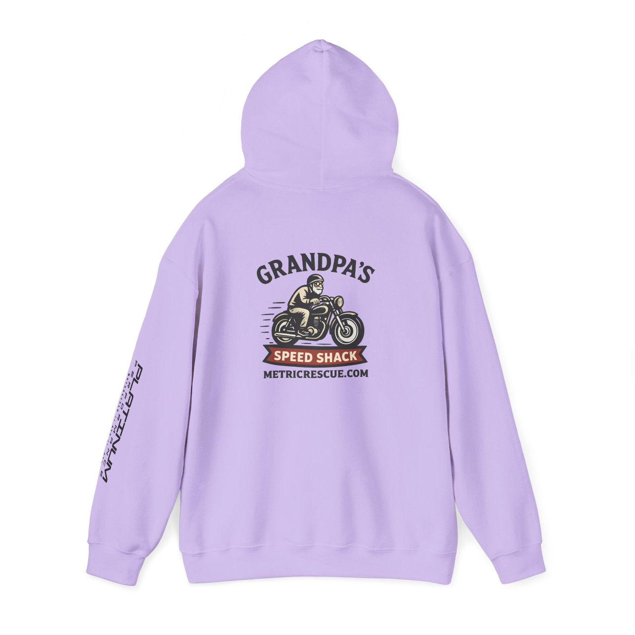 Grandpa’s Speed Shack Hoodie – Platinum Performance Motorcycle Sweatshirt