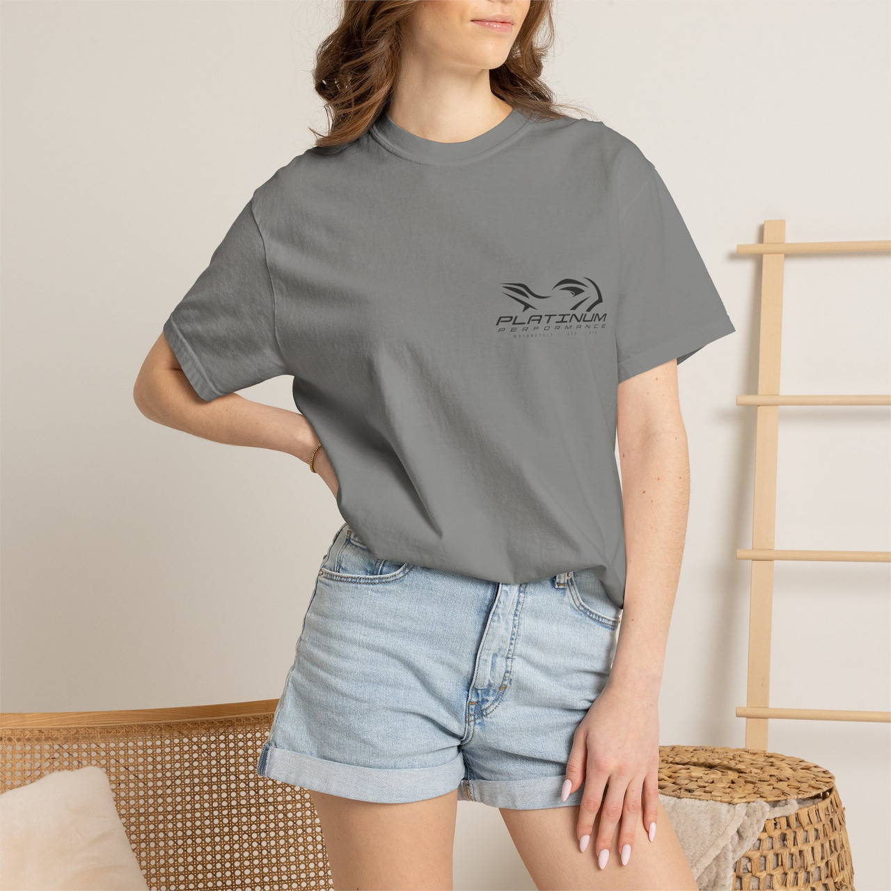 Motorcycle Racing T-Shirt — 'Platinum' Rider Graphic Tee