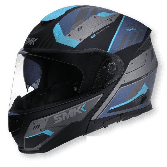 SMK MODULAR GULLWING TEKKER MA265 BLACK/GREY/BLUE SIDE VIEW
