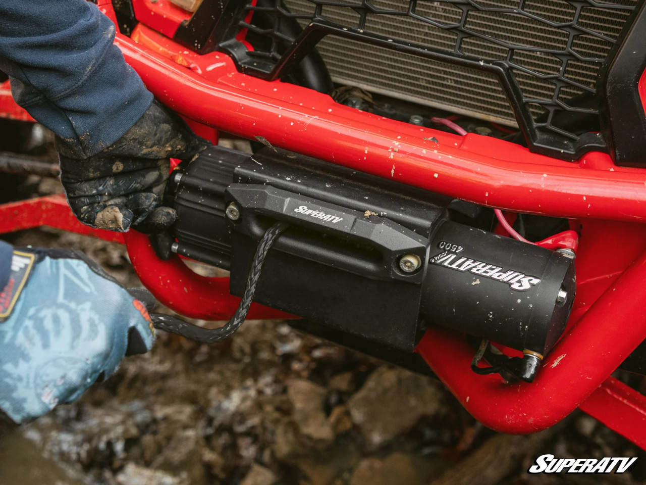 12,000 LB. WINCH (WITH WIRELESS REMOTE & SYNTHETIC ROPE)