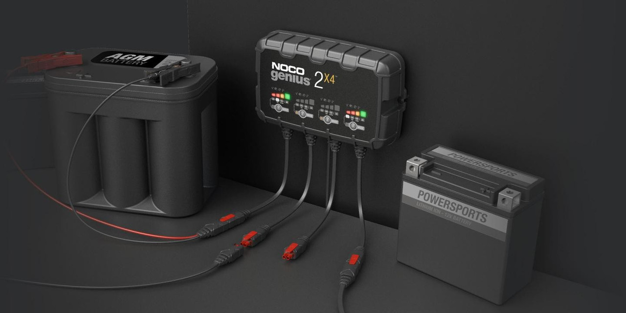 4-Bank, 8-Amp Battery Charger, Battery Maintainer, and Battery Desulfator