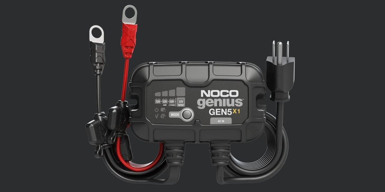 1-Bank, 5-Amp On-Board Battery Charger, Battery Maintainer, and Battery Desulfator