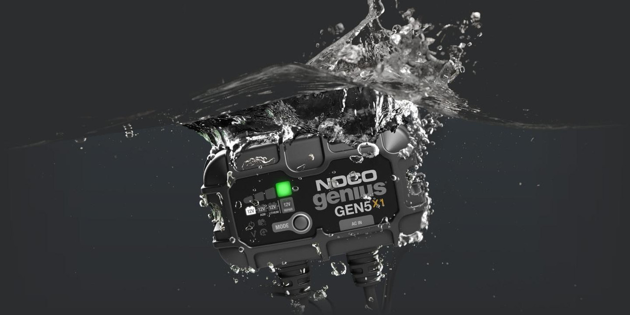 1-Bank, 5-Amp On-Board Battery Charger, Battery Maintainer, and Battery Desulfator