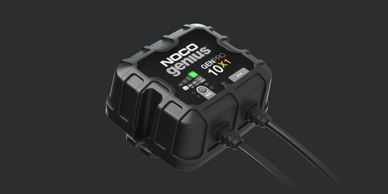 1-Bank, 10-Amp On-Board Battery Charger, Battery Maintainer, and Battery Desulfator