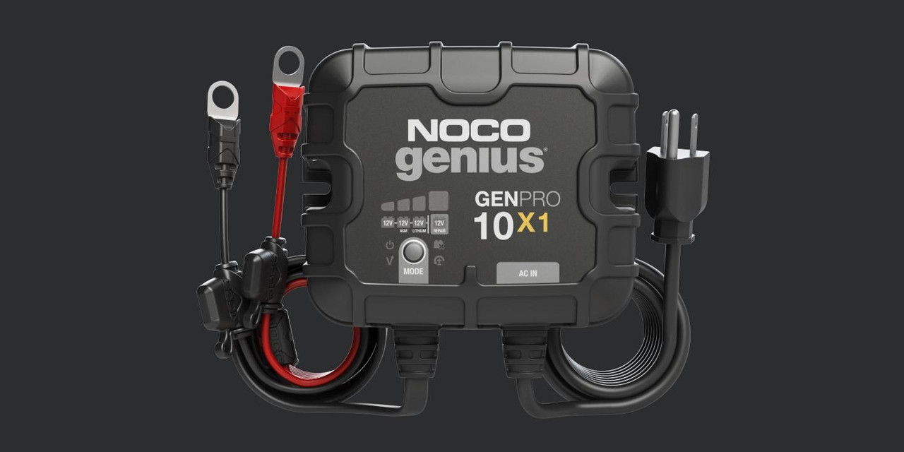 1-Bank, 10-Amp On-Board Battery Charger, Battery Maintainer, and Battery Desulfator