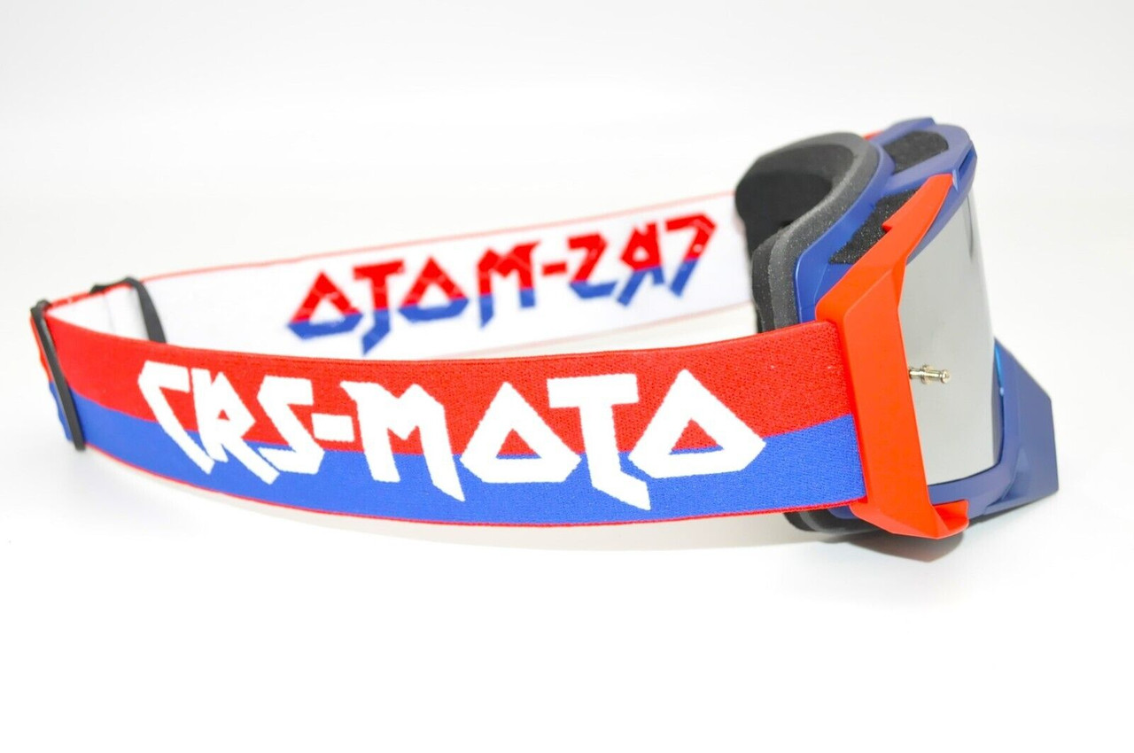 CRS-MOTO Defender Goggle (Off-Road/Motocross/ATV/Over-The Glasses) Red/White/Blue