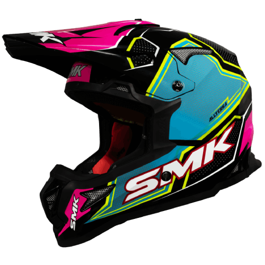 SMK OFF-ROAD ALLTERRA MAVERIX GL259 BLACK/PNK/BLUE SIDE VIEW