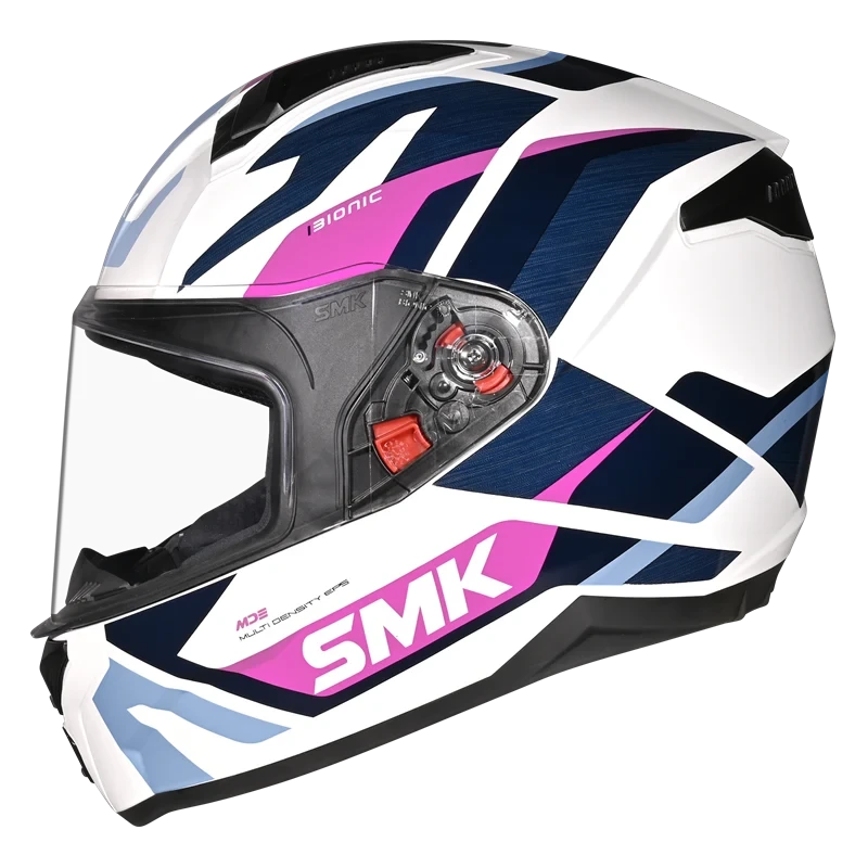 SMK FULL-FACE BIONIC ADULT KORE GL159 WHITE/BLACK/PINK SIDE VIEW