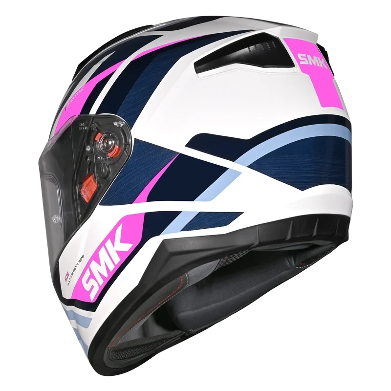 SMK FULL-FACE BIONIC ADULT KORE GL159 WHITE/BLACK/PINK BACK-SIDE VIEW