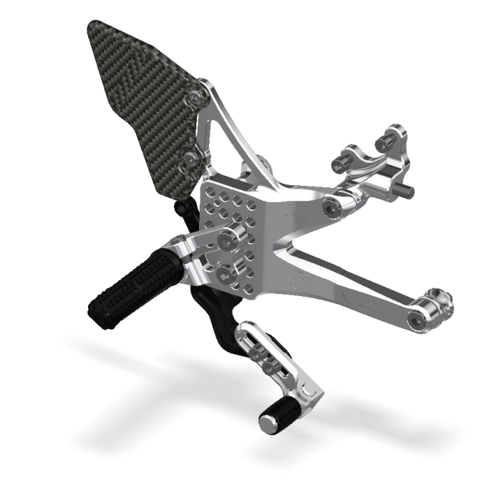 REAR SET KIT, DUCATI V4, 2018 -, CLEAR