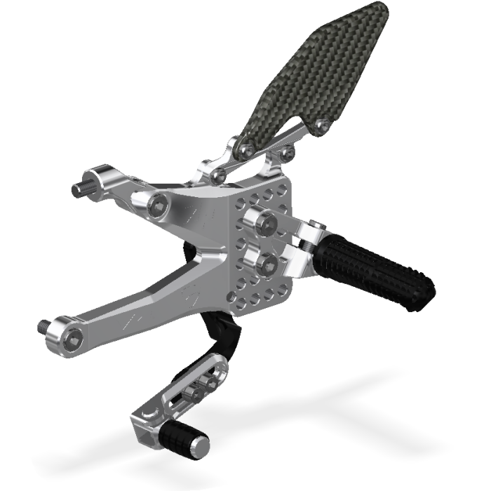 REAR SET KIT, DUCATI V4, 2018 -, CLEAR