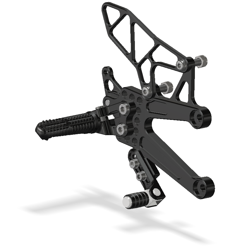 REAR SET KIT, YZF R1 04-06, BLACK