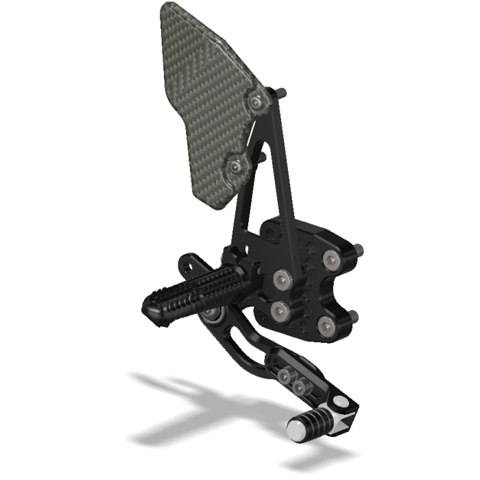 REAR SET KIT, GSXR1000 05-06, BLACK