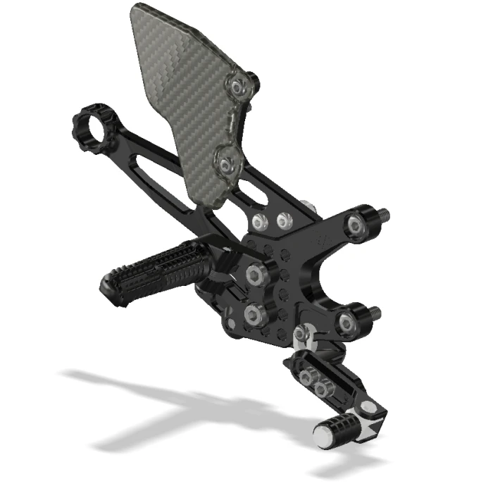 REAR SET KIT, APRILIA RSV4 17- , TUONO 17- , BLACK