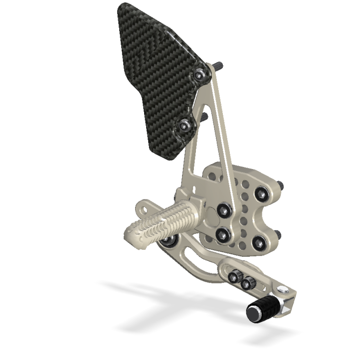 REAR SET KIT WITH SHIFT LEVER, GSXR600/750 11- , AERO HARD