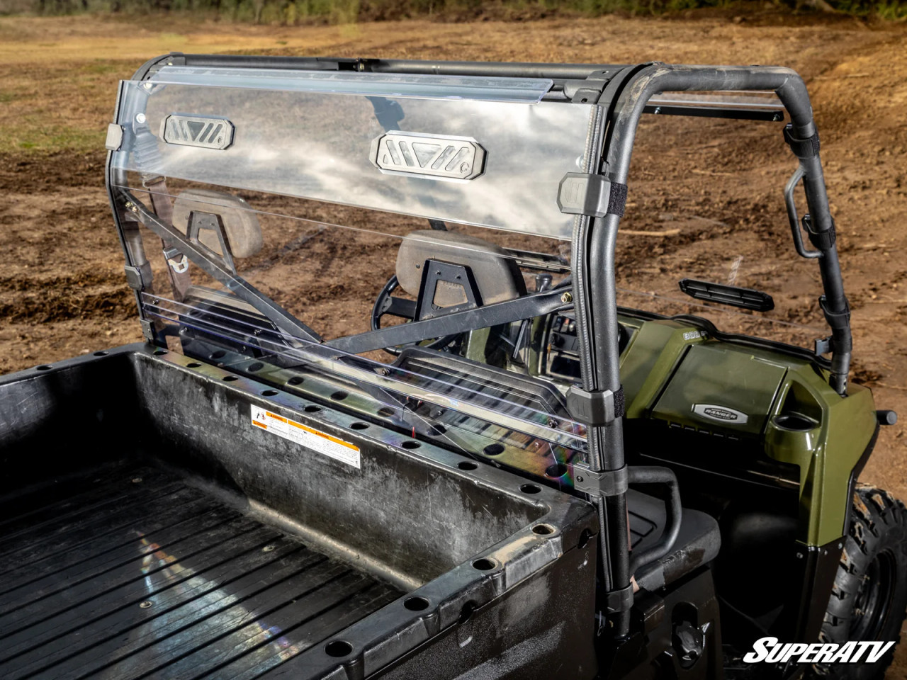 POLARIS RANGER FULL-SIZE 500 VENTED FULL REAR WINDSHIELD