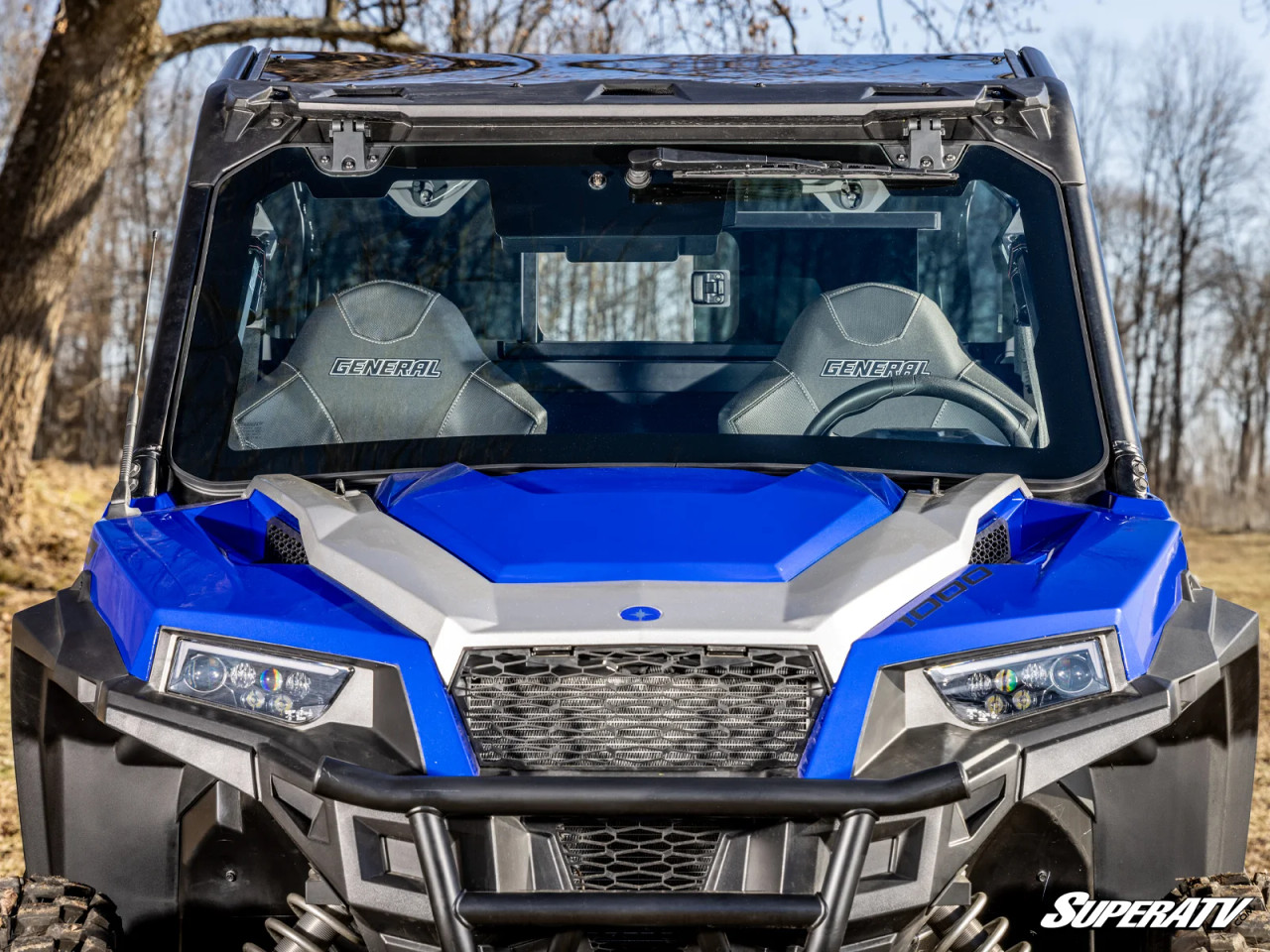 POLARIS GENERAL 1000 MAXDRIVE POWER FLIP GLASS WINDSHIELD