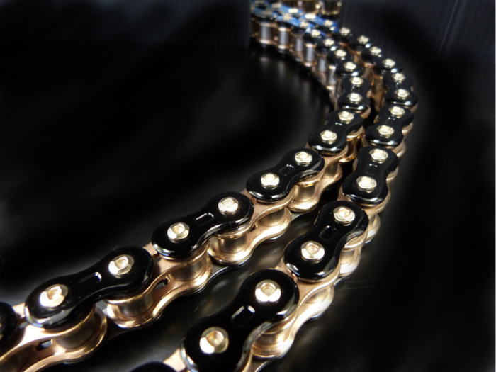 EK 520 GP 3D Rivet Master 120 Links- Black/Gold