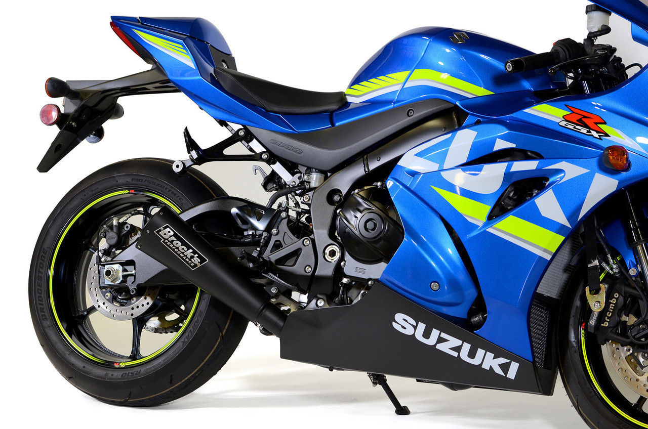 Alien Head 2 Full System Black 14" Muffler GSX-R1000/R (17-25)