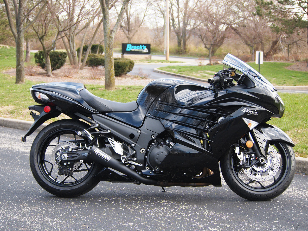 Dual Alien Head Slip-On System Black ZX-14R (12-24)