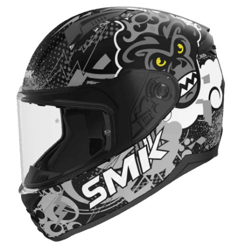 SMK FULL-FACE BIONIC YOUTH CHIMPZ MA 261 GREY/BLACK SIDE VIEW