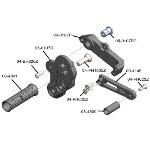 (2017-2025) Kawasaki Z125 Rearset - GP Shift