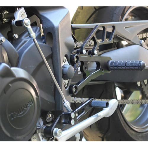 05-0508B Triumph Street Triple Rearset Kit, GP Shift W/O QS - Complete W/Shift and Brake Pedals